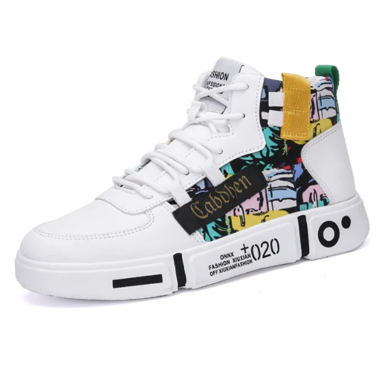 

Spring/Autumn Big Kids High Top Sneakers Boys Fashion Soft Sole Running Sneakers Girls Korean Waterproof Leather Non-slip Casua