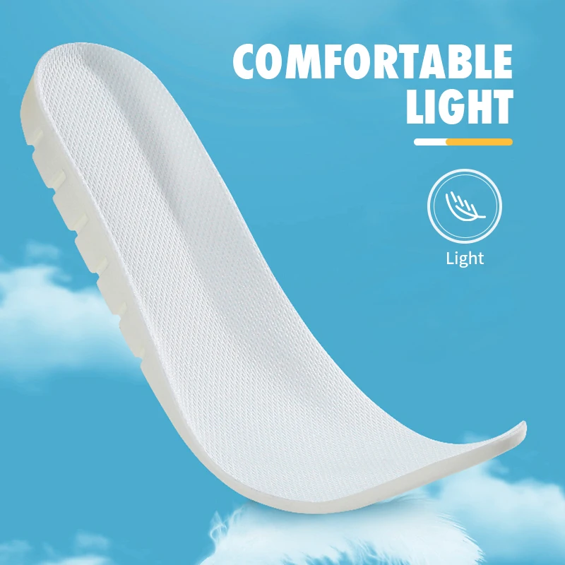 3ANGNI Sport PU Insoles Heel Cushion For Running Women Men 1CM Height Insole Shock Absorption PU Pad