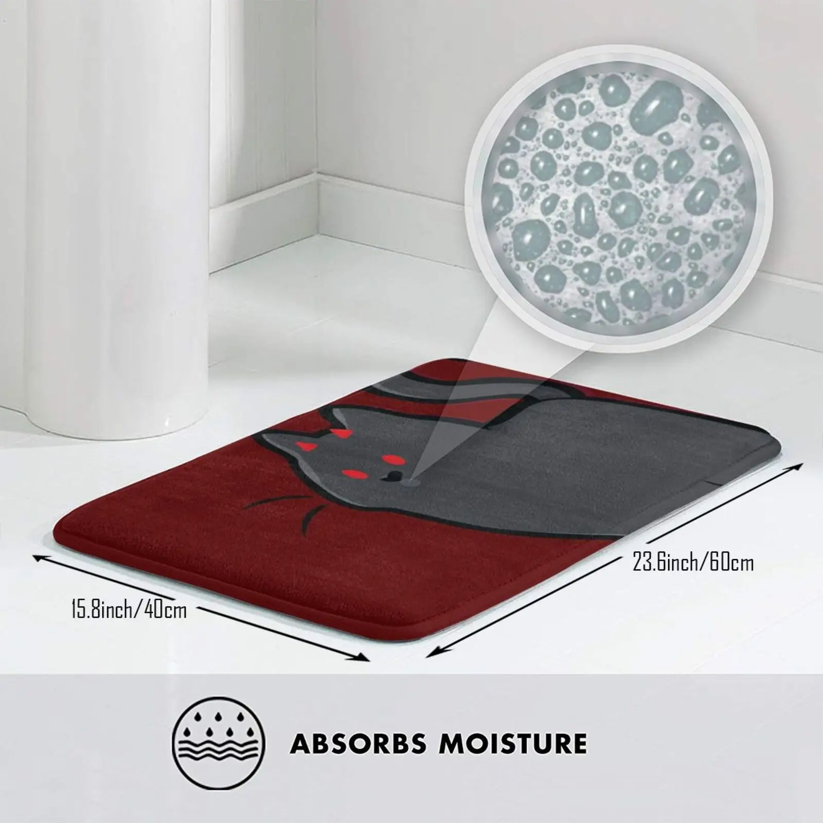 Мягкий Нескользящий Коврик Devil коврик ковер подушка кошка дьявол сатана милая