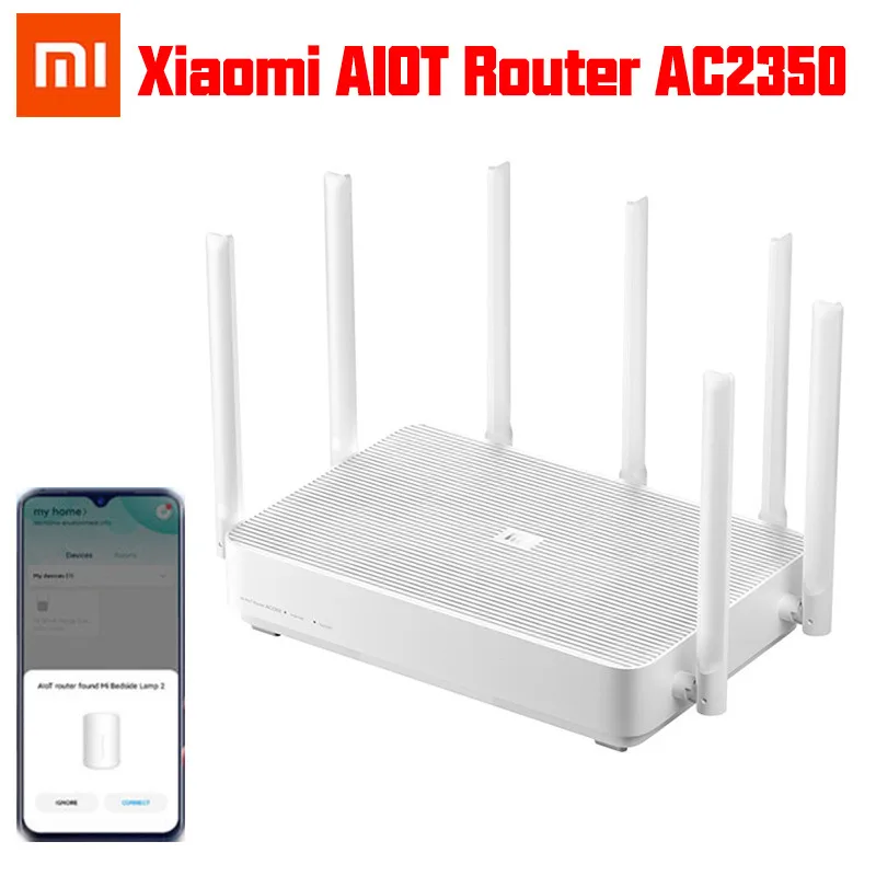 

Маршрутизатор Xiaomi AIOT AC2350 гигабитный 2183 Мбит/с 128 МБ двухдиапазонный 2,4G 5 ГГц Беспроводной Wi-Fi ретранслятор с 7 антеннами с высоким коэффициен...