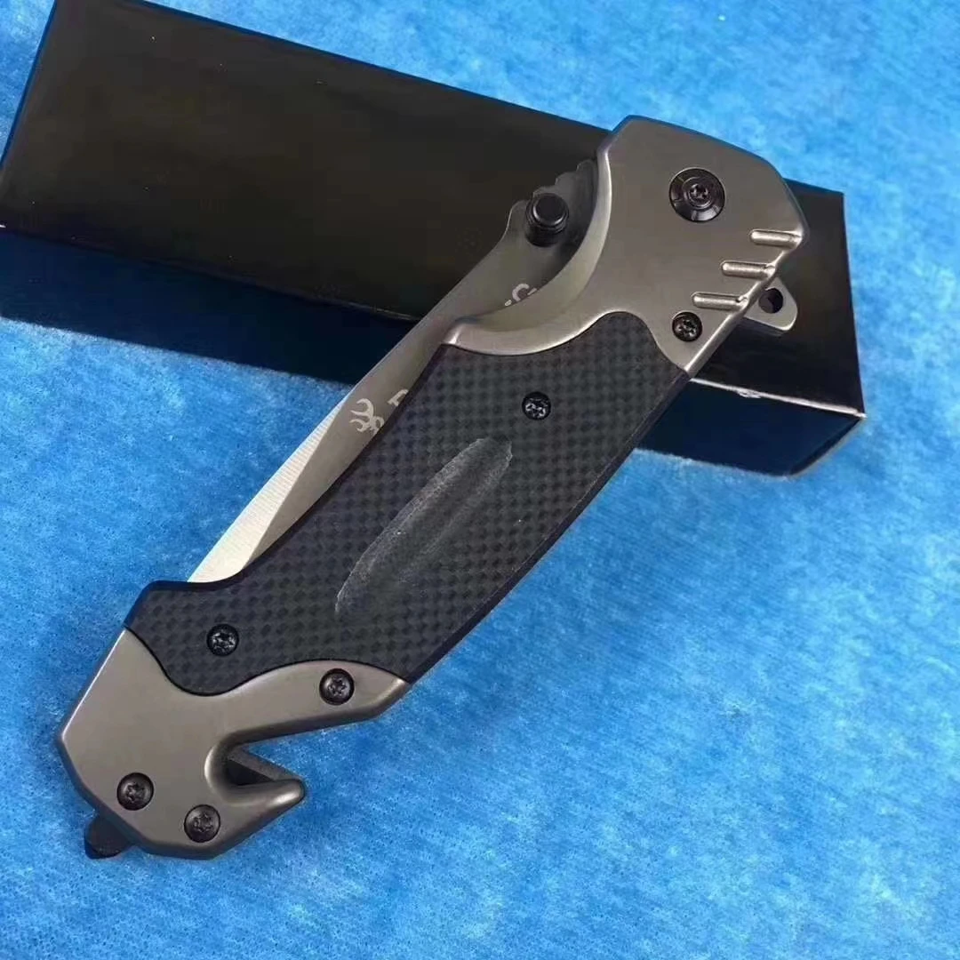 

Browning FA18-1 Folding Knife Black G10 Handle Camping Survival Knife Self Defense Pocket Knife Wilderness Survival Equipment