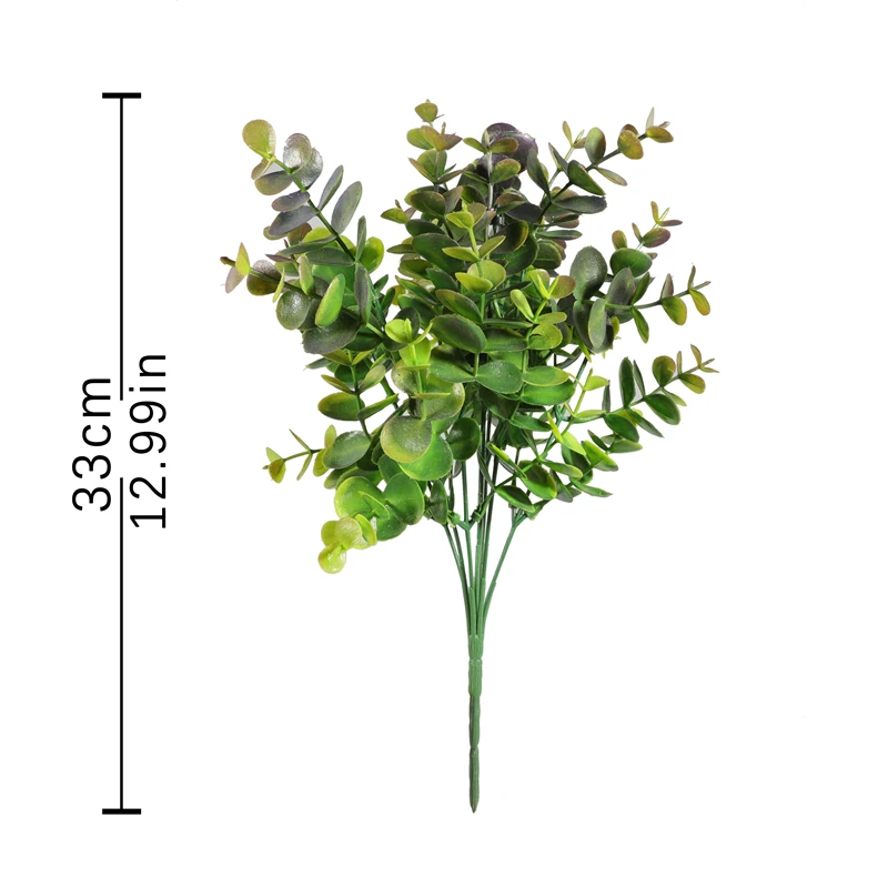 33cm Artificial Plant For Floral Decor Small Eucalyptus Leaf Simulation Flower Wall Fake Leaves | Дом и сад