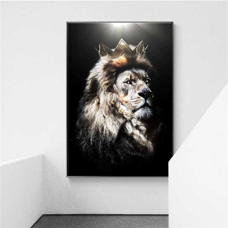 

Wall Art Picture King Lion Canvas Poster Painting Print Print Home Living Room Bedroom Corridor Wall Decoration (frameless)