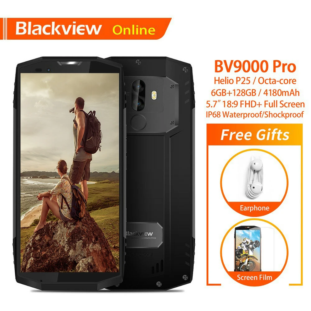 Смартфон Blackview BV9000 Pro 5 7 дюйма IP68 водонепроницаемый прочный мобильный телефон 6 ГБ