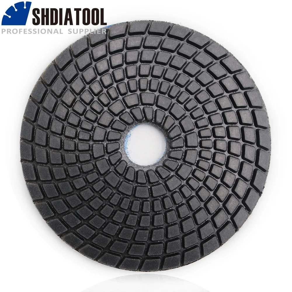 

SHDIATOOL 10pcs Dia 4"/100mm Grit 50# Diamond Flexible Wet Polishing Pad Resin Bond Sanding Discs Polisher Pad Stone Polishing