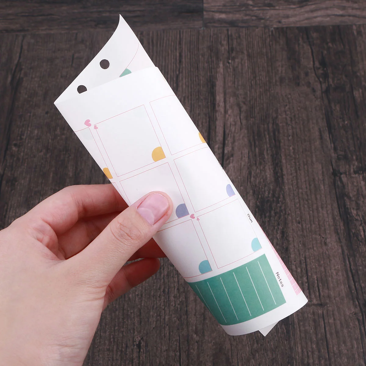 

1 шт., цветные бумажные Заполнители для спирального блокнота, Размер A5, 6 отверстий