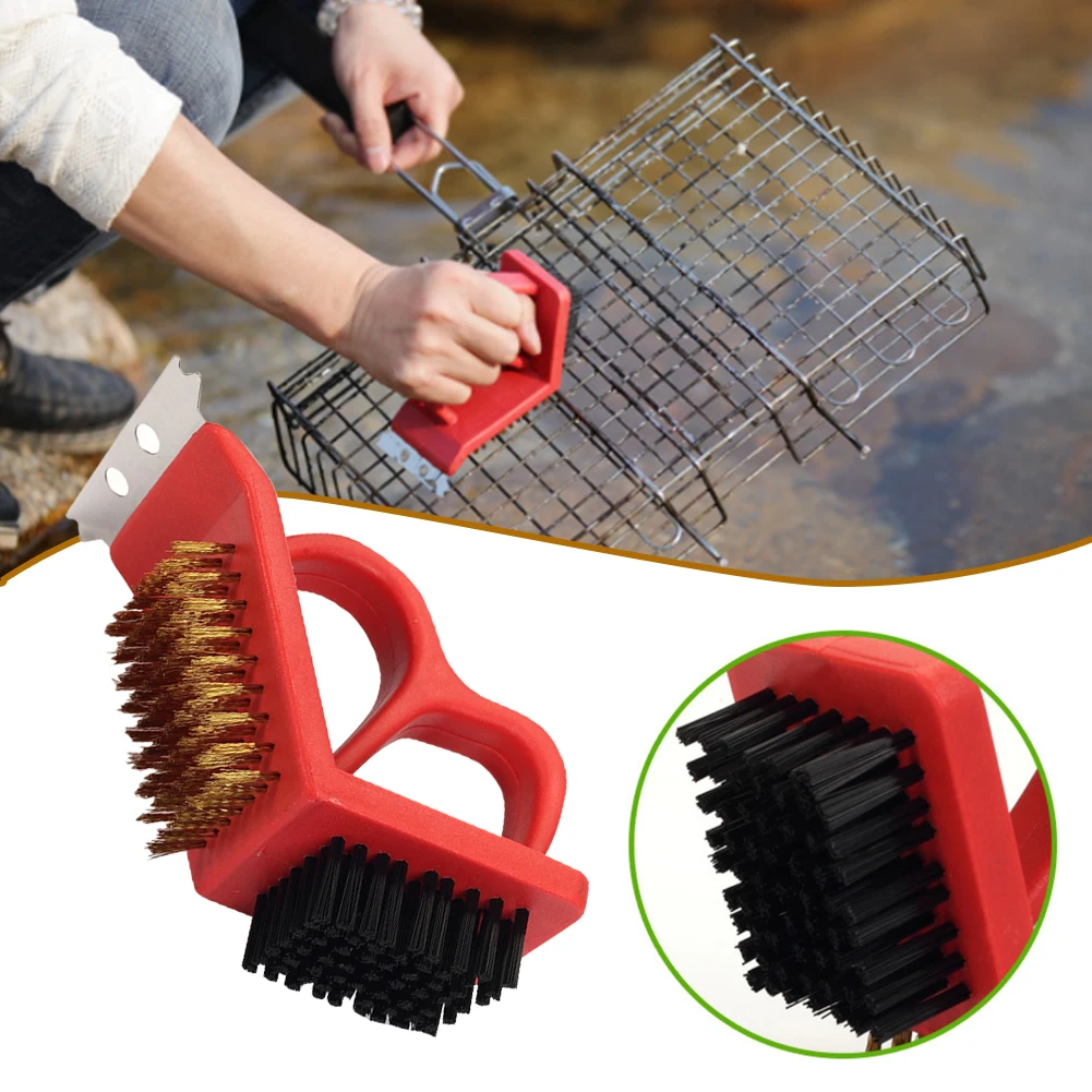 

Grill Cleaning Brush and Scraper BBQ Tool Grill Oven Cleaning Brushes 3 in 1 Cleanin BBQ Accessories Best Cleaner Barbecue
