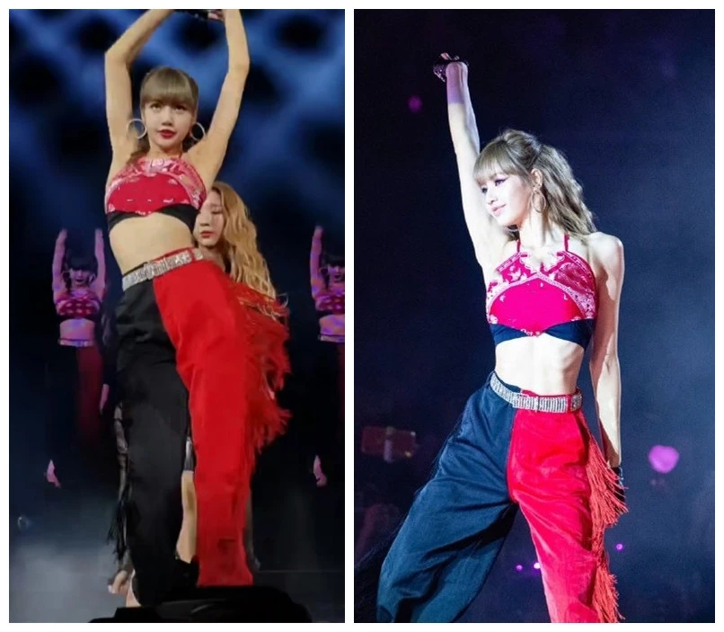 Женские брюки с кисточками и высокой талией красные повседневные свободные в