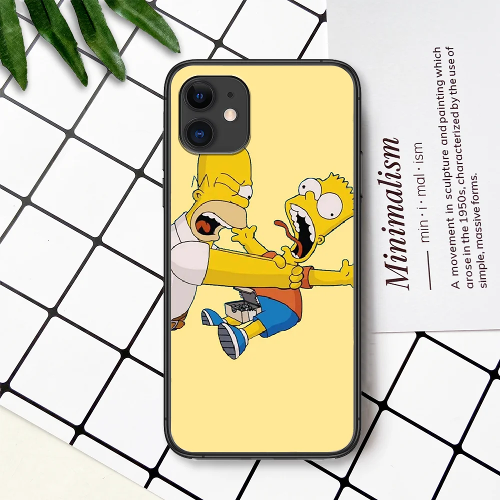 

Cartoon Simpson Homer J Phone Case For IPhone 4 4s 5 5S SE 5C 6 6S 7 8 Plus X XS XR 11 12 Mini Pro Max 2020 black Cover Luxury