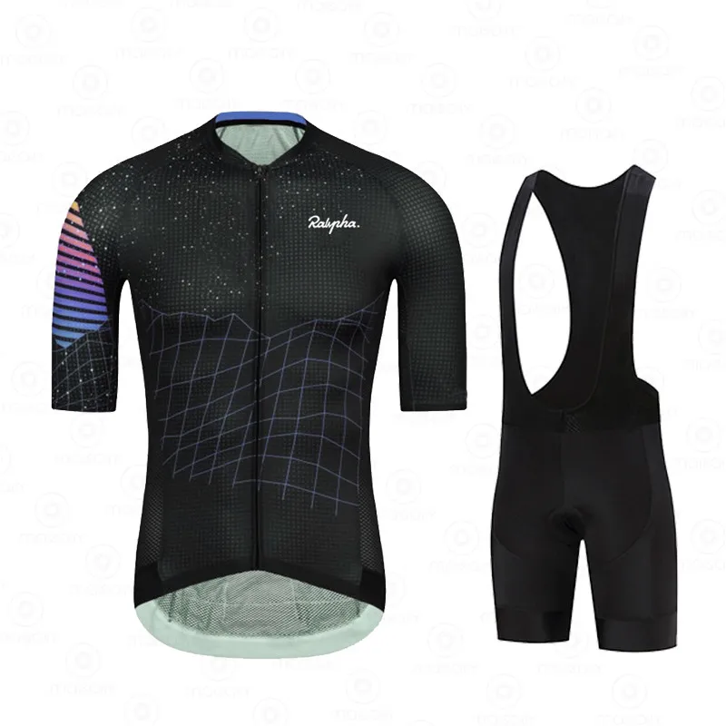 

Men's Cycling Jersey 2021 Ralvpha New Summer Cycling Clothing Quick Drying Set Racing Sport MTB Bicycle Jerseys Bike Uniform