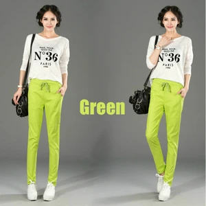 Осень 2019, тонкие брюки с девятью точками, штаны, льняные брюки, свободные штаны с плотной талией, шаровары, брюки, длинные штаны из хлопка для ног