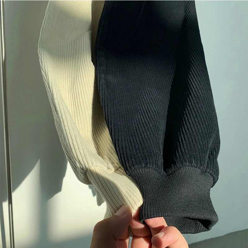 

Men Casual Pants Joggers Corduroy Plus Velvet Winter Warm Solid Trousers Sweatpants Korean Style Streetwear Ulzzang Fashion Chic