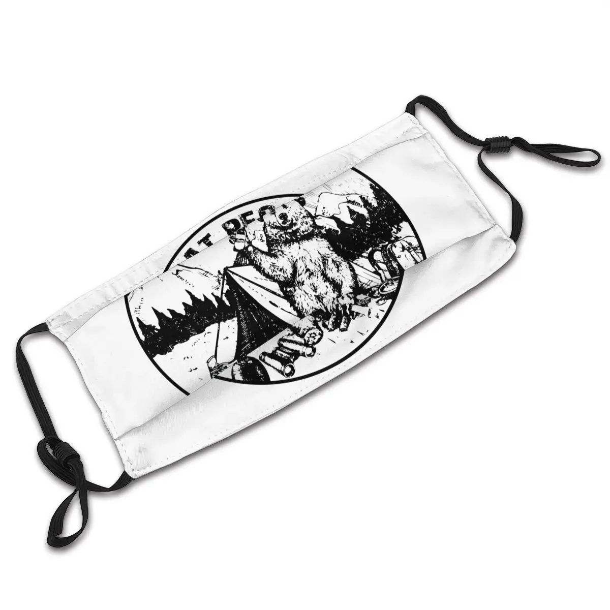 

I Eat People Bear Non-Disposable Face Mask Camping Anti Haze Dust Protection Cover Respirator Muffle Mask with Filters