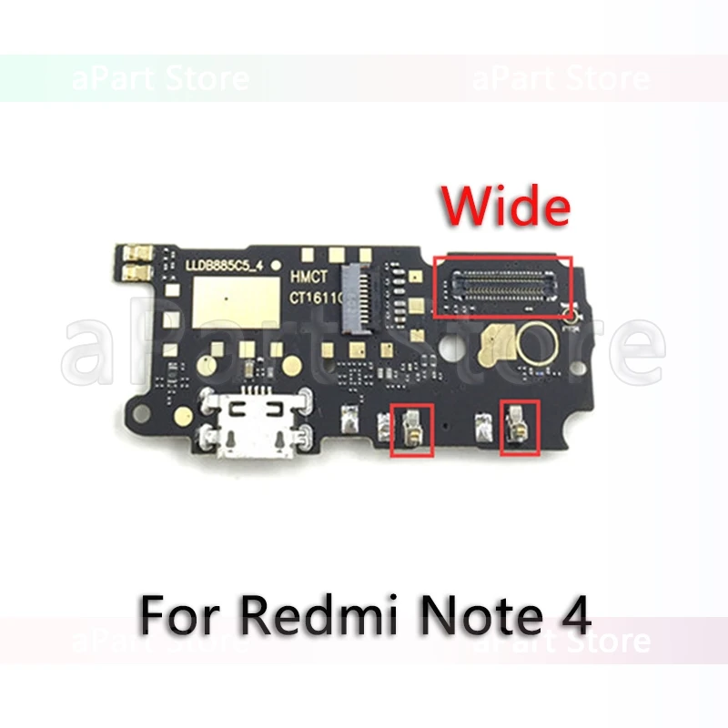 For Redmi Note 4 Для Xiaomi Redmi Note 3 3s 4 4x Pro Prime USB Дата зарядный порт зарядное устройство док-станция гибкий кабель Замена - Color: For Redmi Note 4