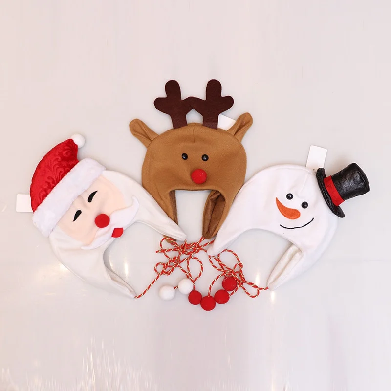 Christmas Santa/Snowman/Reindeer Hat Cute Cartoon Xmas Cap For Women And Men New Year Festive Party Supplies | Дом и сад