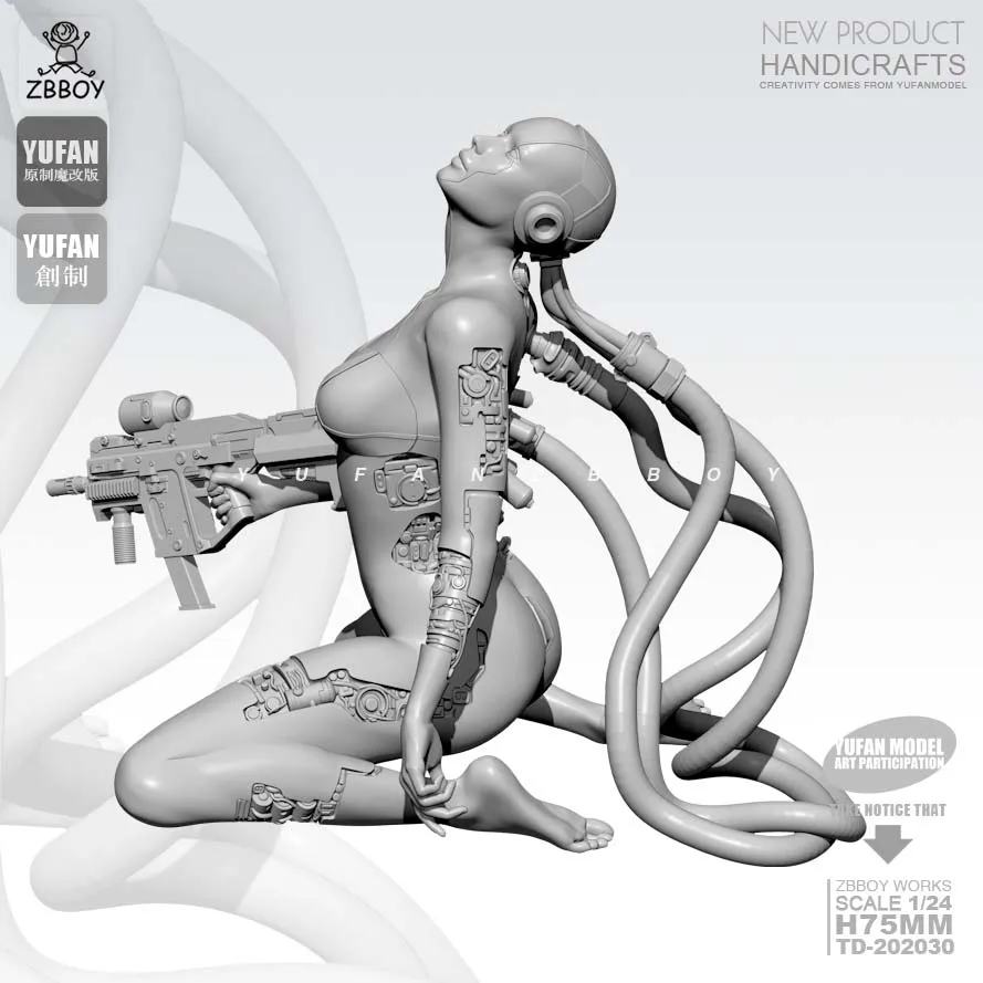 Коллекция 1/24 года наборы фигурок из смолы женщина полицейская модель будущего