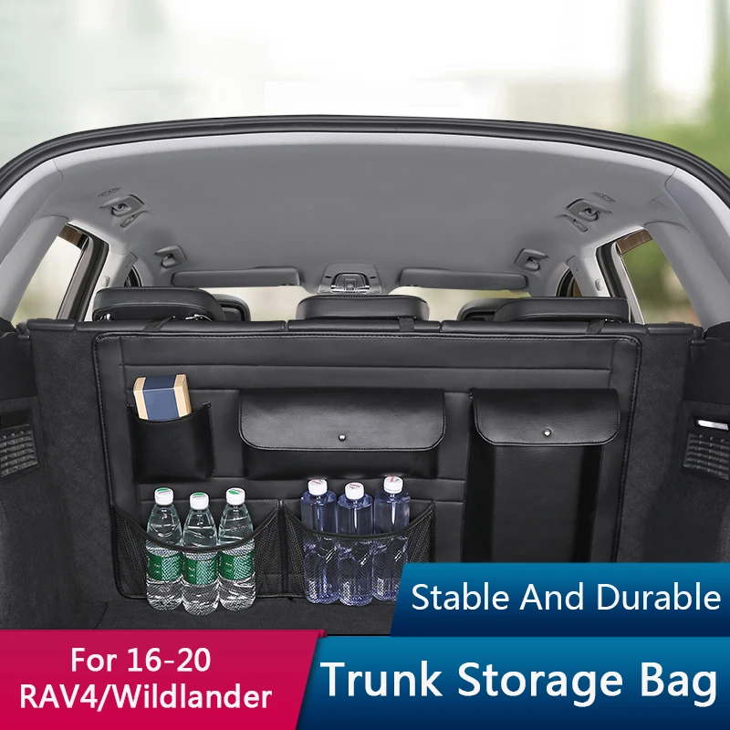 Цена Автомобильный органайзер для багажа на заднее сиденье QHCP, сумка для хранения в багажнике, вместительные автомобильные аксессуары для Toyota ...