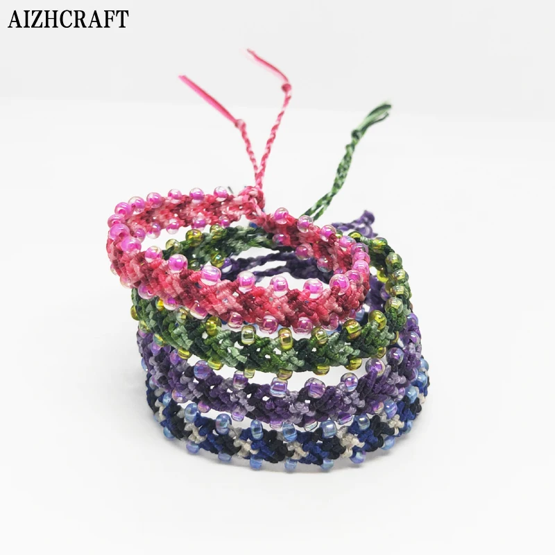 Бисер AIZHCRAFT из вощеной нитки эстетический браслет дружбы и для женщин женское