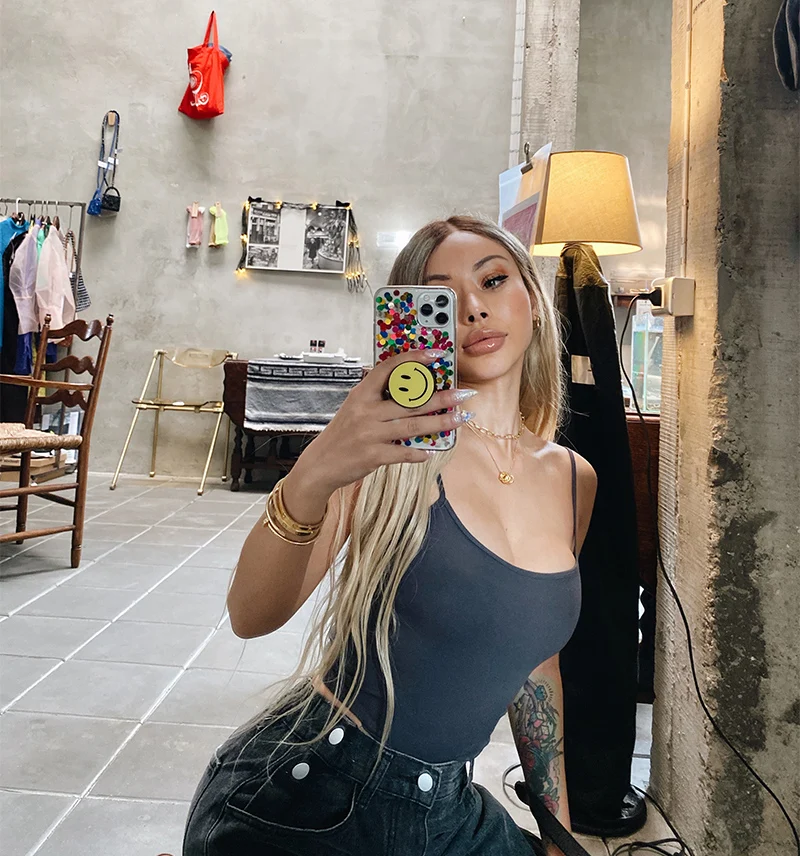 

Women summer strappy camis vest crop top