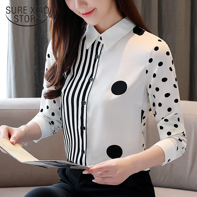 Женский шифоновый Кардиган с длинным рукавом блузка волнистыми полосками