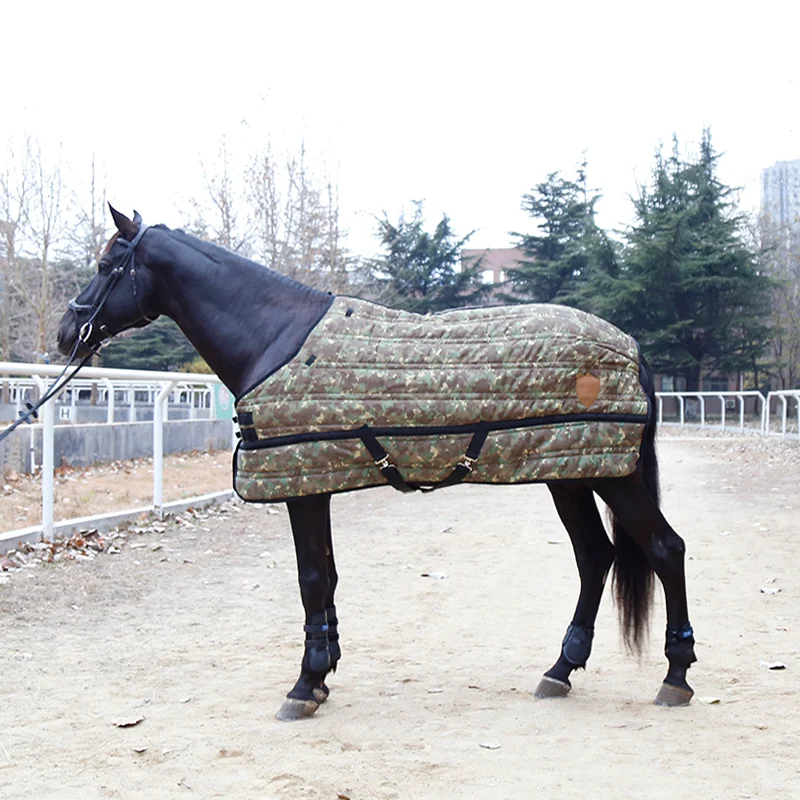 Uninclude Neck Cover Horse Saddlery Equestrian Equipment Camouflage Caparison Colorful  Winter Horse Jumpsuit Thicken Blanket