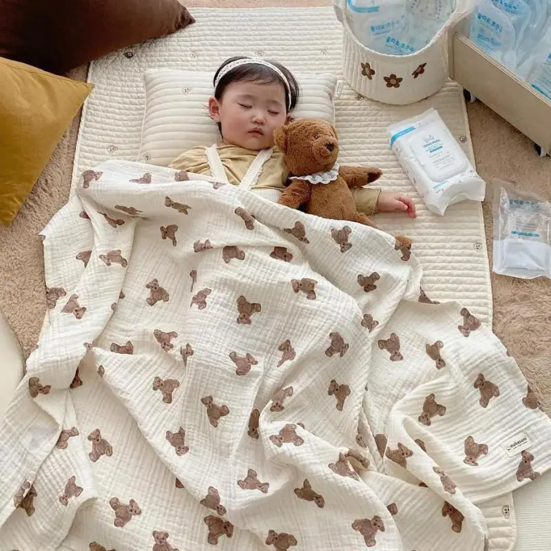 Летнее Детское одеяло 2021, стандартное Хлопковое одеяло, повседневное одеяло для сна, детское тонкое одеяло с кондиционером, банное полотенц...