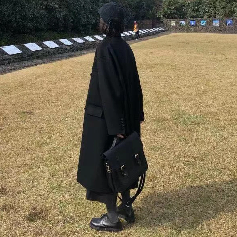 Женский Длинный тренчкот элегантная повседневная винтажная ветровка в