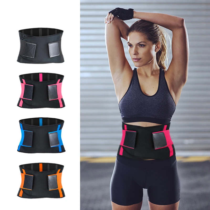 

Adjustable Waist Back Support Waist Trainer Trimmer Belt Sweat Utility Belt for Sport Gym Fitness Weightlifting Tummy Slim Belts