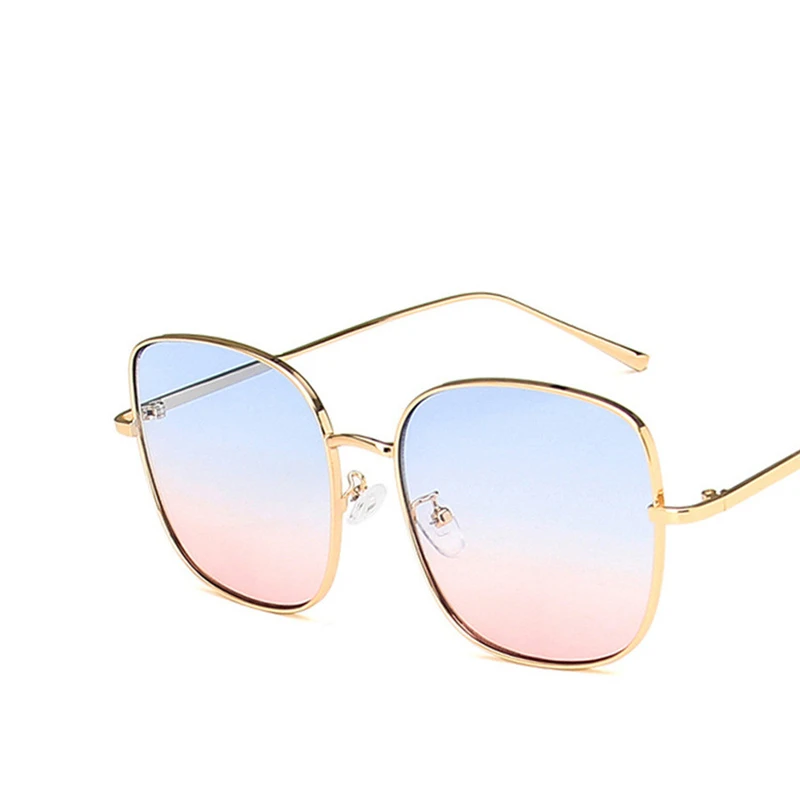 

Square Sunglasses Women Brand Designer Retro Alloy Frame Big Sun Glasses Vintage Gradient Male Oculos UV400