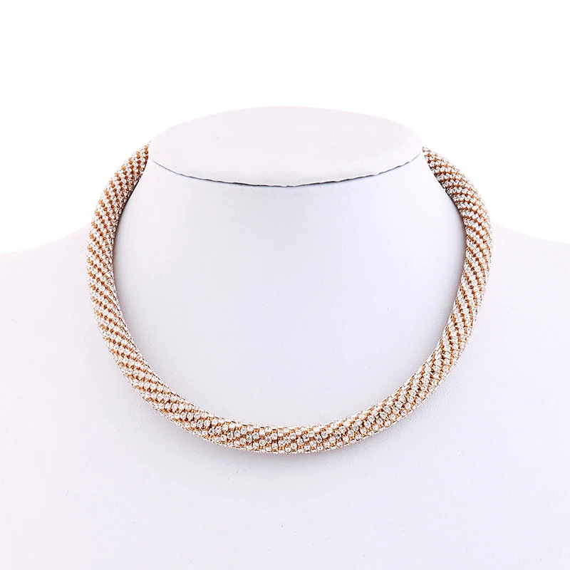 Модное роскошное ожерелье-чокер Стразы с кристаллами для женщин ювелирные