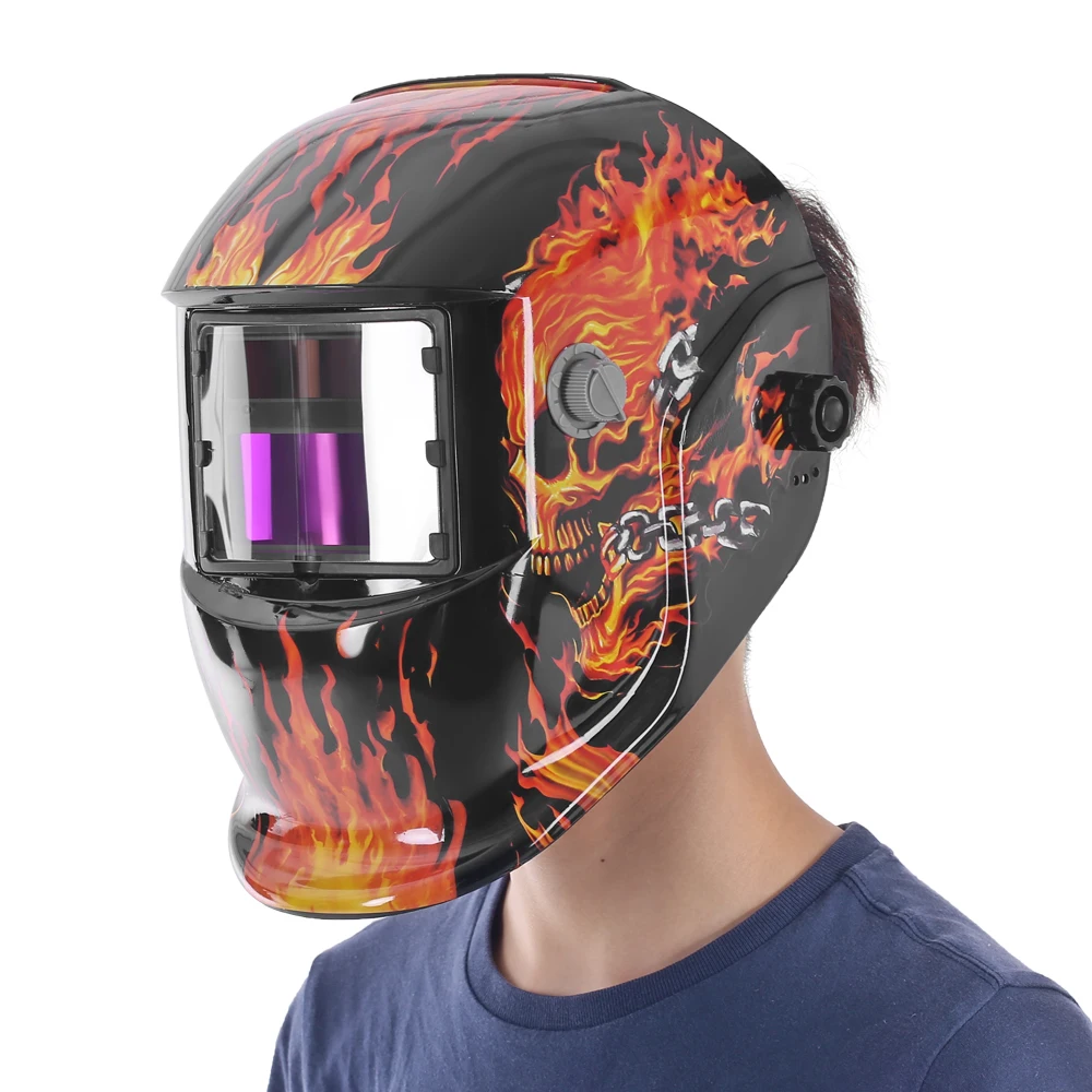 

New Meterk Skull Solar auto darkening MIG MMA electric welding mask/helmet/welder cap/welding lens for welding machine