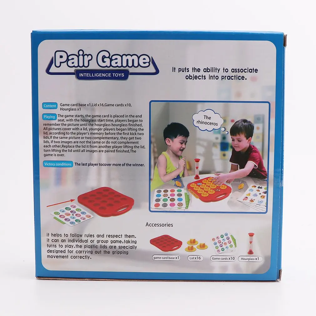Детская обучающая парная игра с памятью для раннего образования Интерактивная