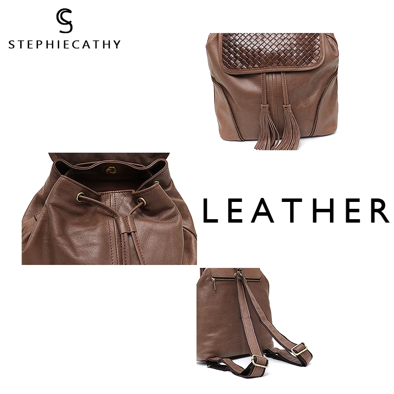 SC итальянские кожаные винтажные рюкзаки для женщин повседневные сумки на плечо с
