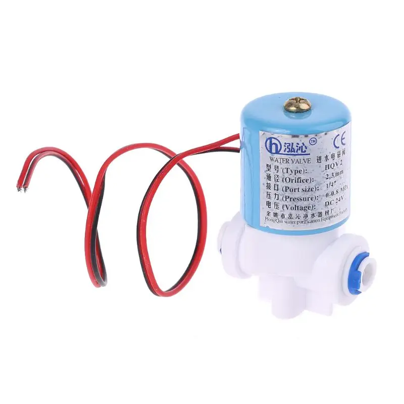 

G1/4 "электромагнитный клапан пластиковый нормально закрытый 2 пути 12 В постоянного тока 0-120PSI 0-0.8MPa комплект