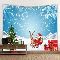 christmas tapestry santa claus and elk decoration wall hanging christmas dormitory dormitory bar party decoration big blanket
