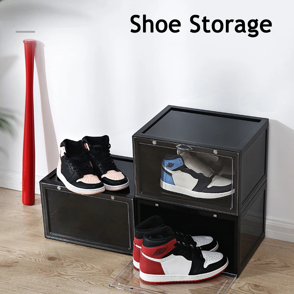 

Transparent Shoes Rack Plastic Stackable Shoebox Shoe Organizer Storage Drawers for High Heels Sneakers Home Accessories