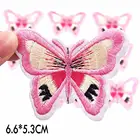 1 шт. нашивки с вышивкой в виде бабочки с животными для одежды, самодельные нашивки для утюга на одежде, нашивки на заказ