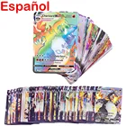 Испанская карточка покемона блестящие карты игра тег команда VMAX GX V MAX битва Carte торговая детская игрушка