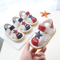 summer beach sandals 2020 new kids closed toe toddler shoes children fashion genuine leather shoes for boys baby first walkers