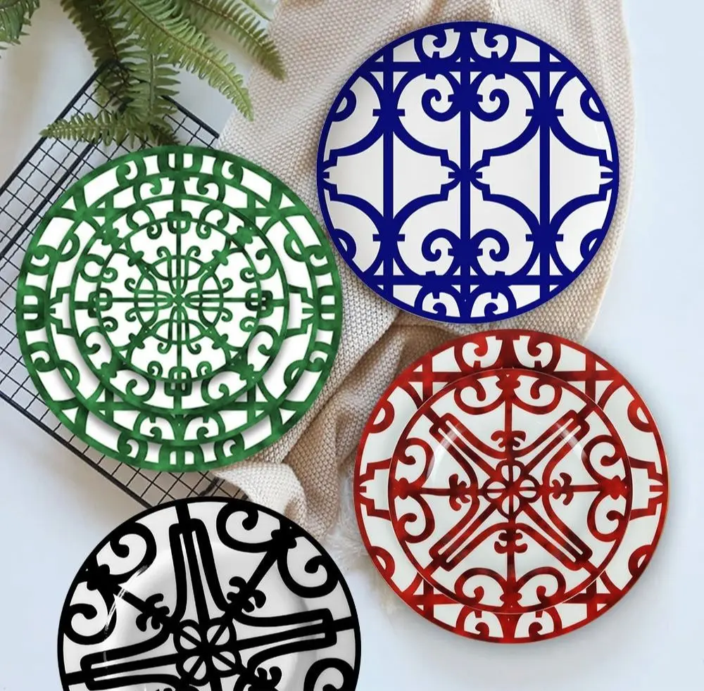 Обеденные тарелки керамический набор да для сердца тарелка платформы vajilla عاء