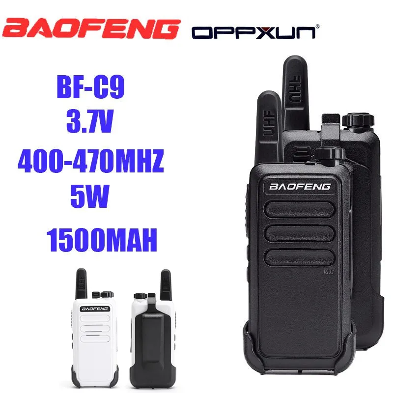 

Hot 2Pcs Baofeng BF-C9 Mini Walkie Talkie Portable USB Charging VOX Rechargeable Handheld 2 Way Radio Hunting Ham Radio Dropship