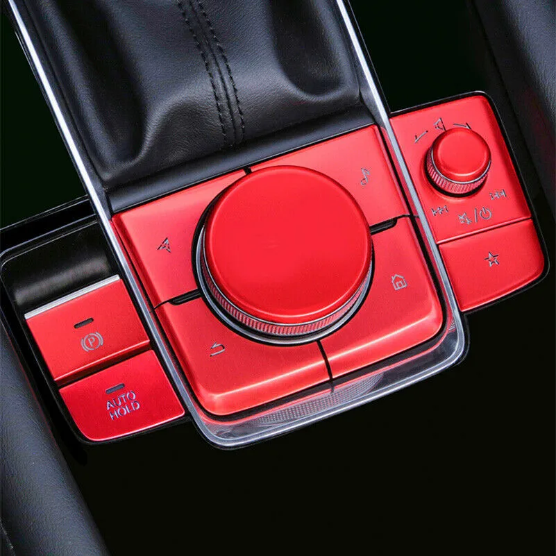

For Mazda 3 Button Cover Console Car Decoration Red Trim CX30 Practical