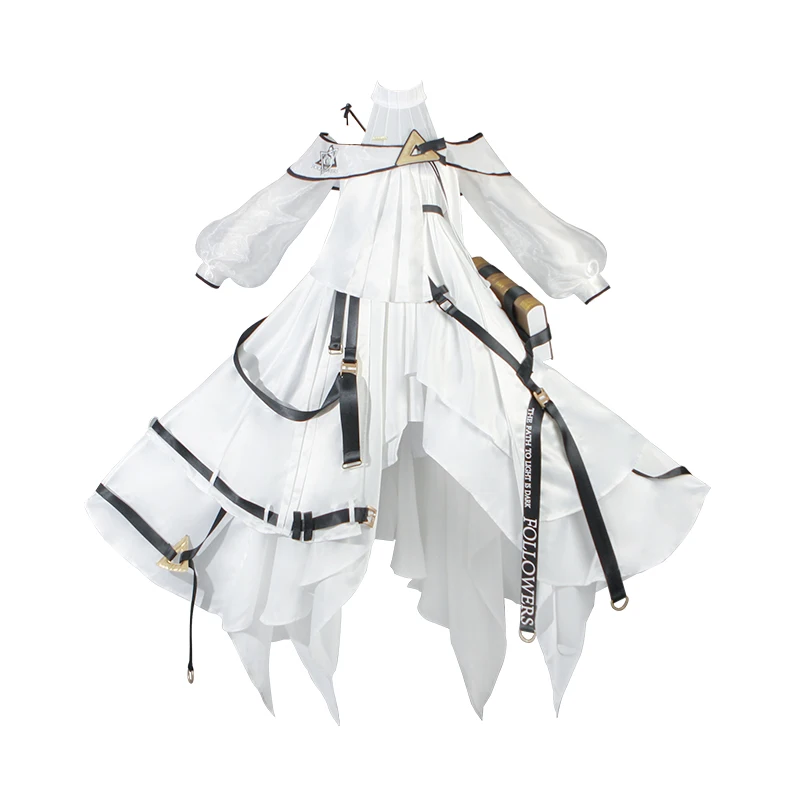 

Anime Arknights Nightingale White Gorgeous Lolita Party Dress Cosplay Costume Women Halloween Carnival Free Shipping 2020 New