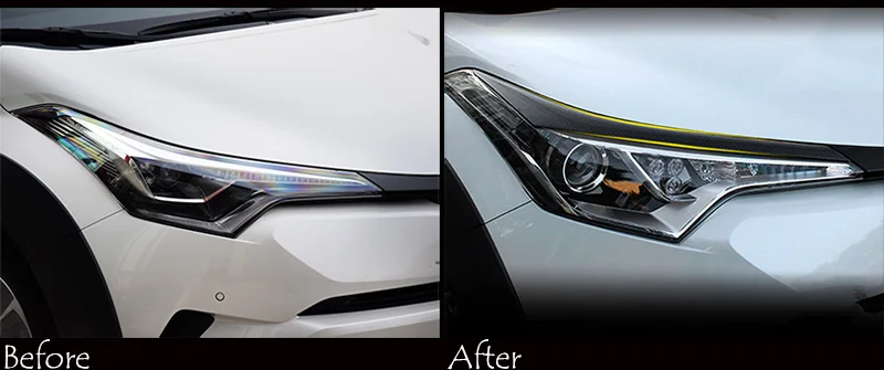 ABS Автомобильная передняя фара s-образная осветительная рамка Накладка для