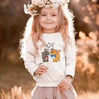 the aristocats series kids hoodies disney cartoon cute baby girl clothes cozy warm autumn toddler tops children sweatshirts