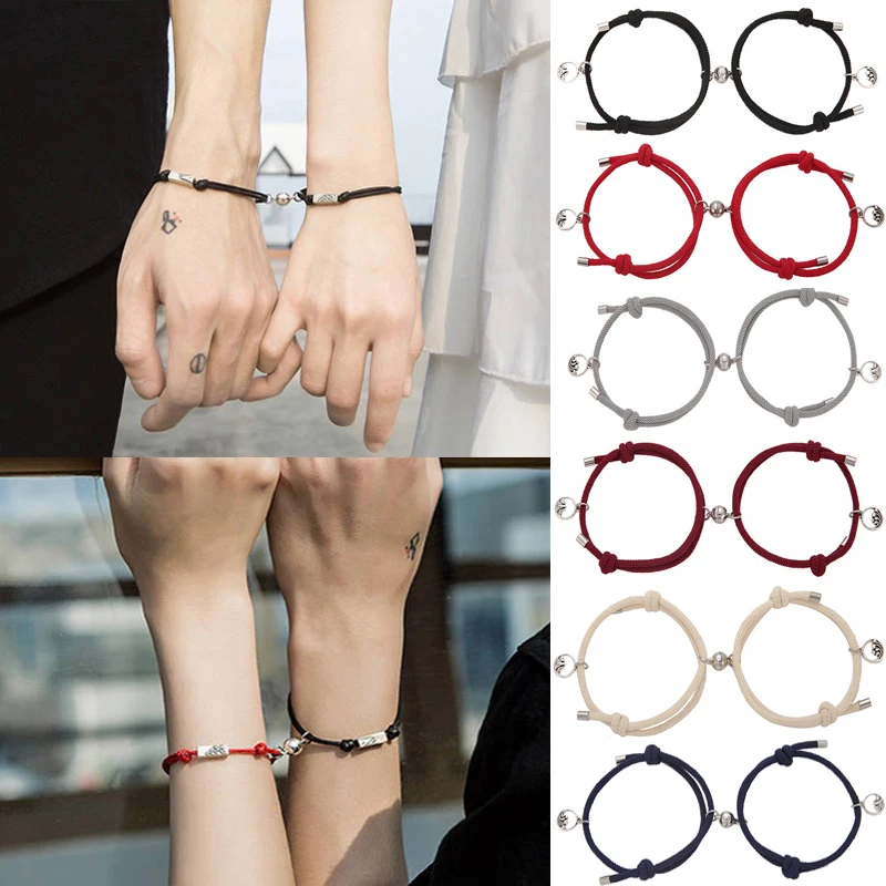 2 шт. пары чтобы привлекать друг друга Необычные парные подвески браслет