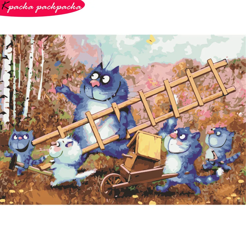 

Картина по номерам с синим котом VA-0086 40x50 см Безрамное Diff: 3 звезды