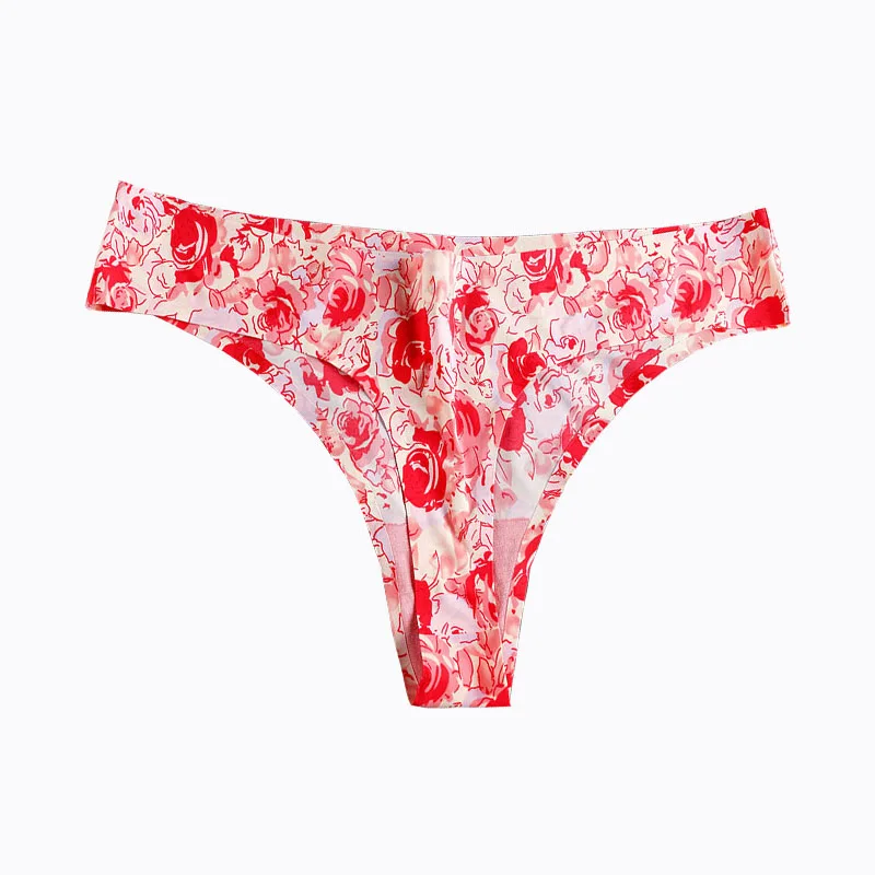 5 шт./лот сексуальные стринги с низкой посадкой модный принт женское нижнее белье