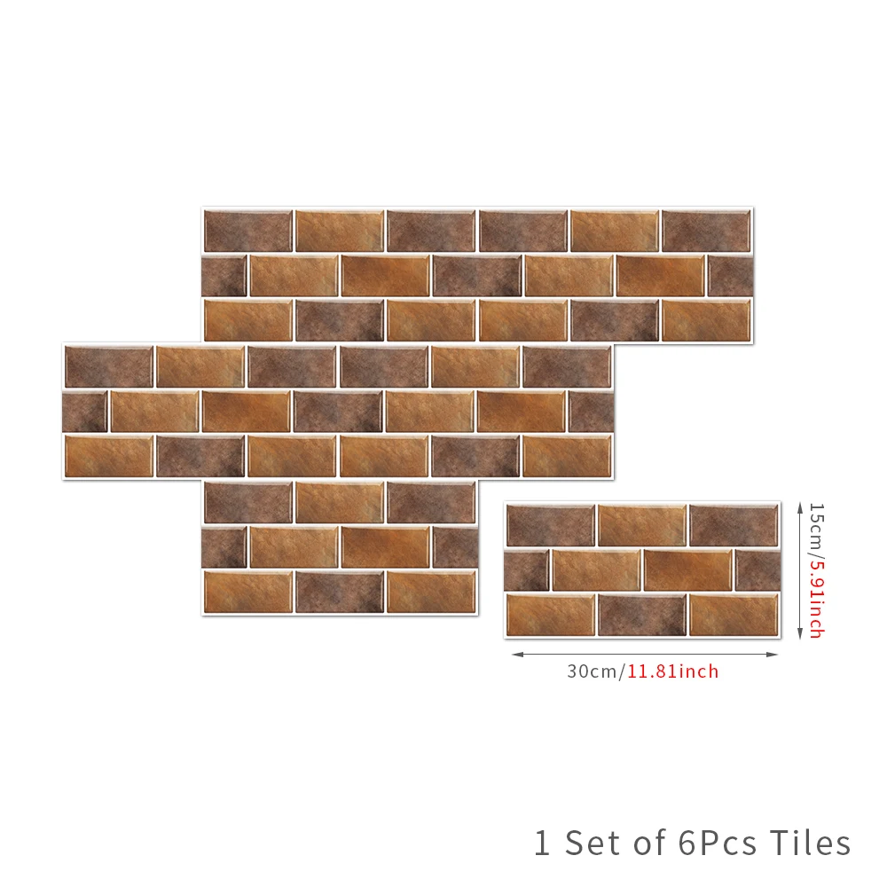 

European Style Retro Stone Grain Tile Stickers Kitchen Decoration Wallpaper Waterproof Art Painting Room Decor Bedroom Decor