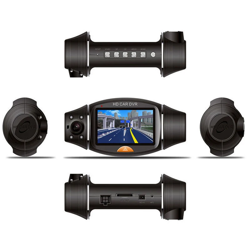 TOSPRA 2.7Inch Car Camera Full HD 1080P Dual Lens Screen 140 Wide Angle Built-in GPS Recorder DVR Video Dash Cam | Автомобили и